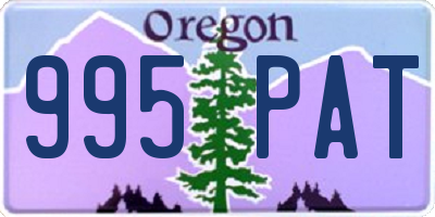 OR license plate 995PAT