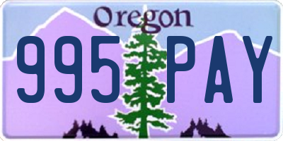 OR license plate 995PAY
