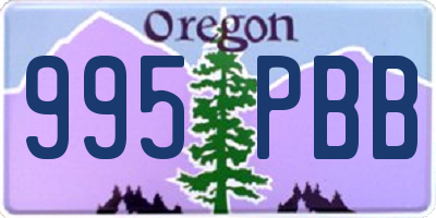 OR license plate 995PBB