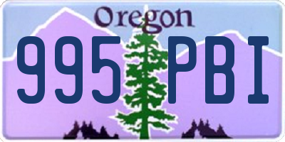 OR license plate 995PBI