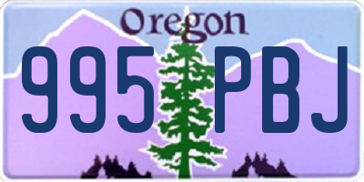 OR license plate 995PBJ