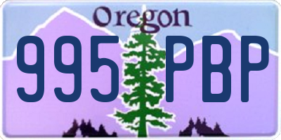 OR license plate 995PBP