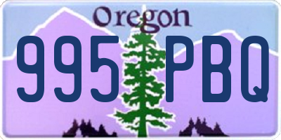 OR license plate 995PBQ