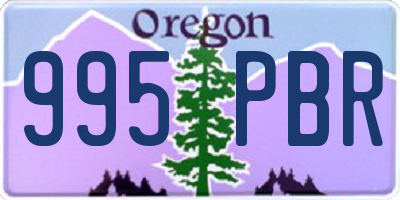 OR license plate 995PBR