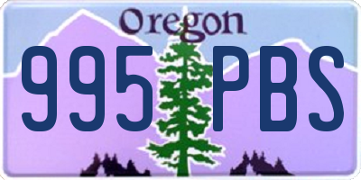 OR license plate 995PBS