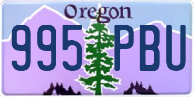 OR license plate 995PBU