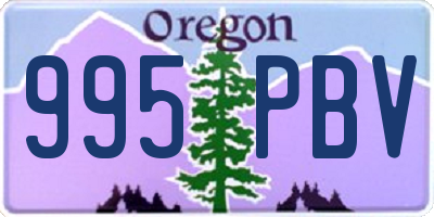 OR license plate 995PBV