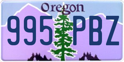 OR license plate 995PBZ