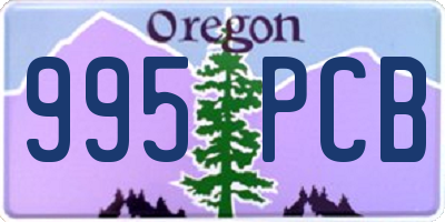 OR license plate 995PCB