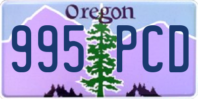 OR license plate 995PCD