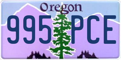 OR license plate 995PCE