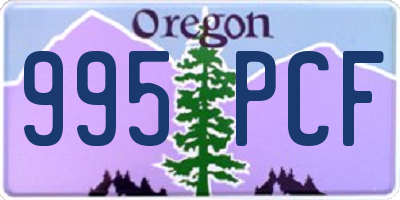 OR license plate 995PCF