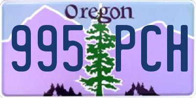 OR license plate 995PCH