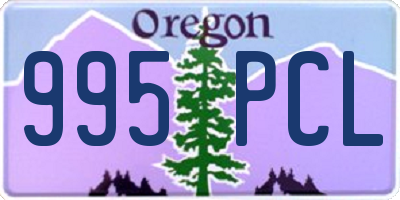 OR license plate 995PCL