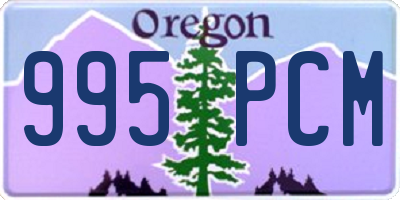 OR license plate 995PCM
