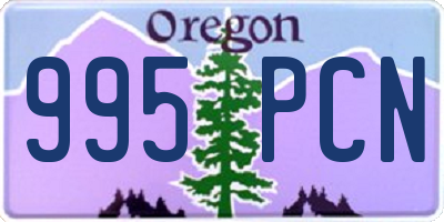 OR license plate 995PCN