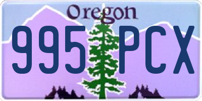 OR license plate 995PCX