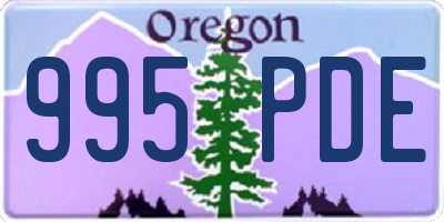 OR license plate 995PDE