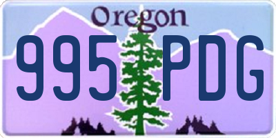 OR license plate 995PDG