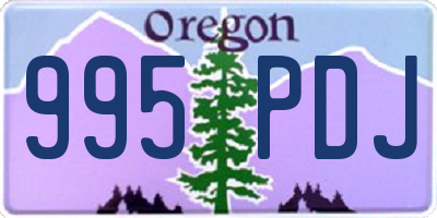 OR license plate 995PDJ