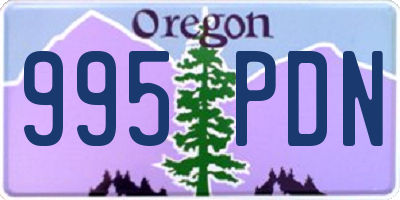 OR license plate 995PDN