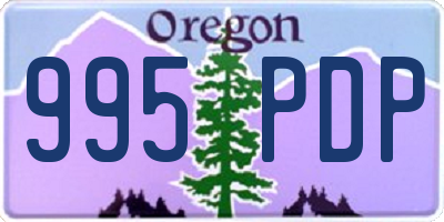 OR license plate 995PDP