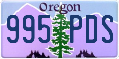OR license plate 995PDS
