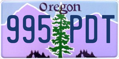 OR license plate 995PDT