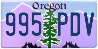 OR license plate 995PDV