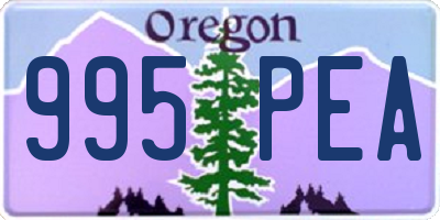 OR license plate 995PEA
