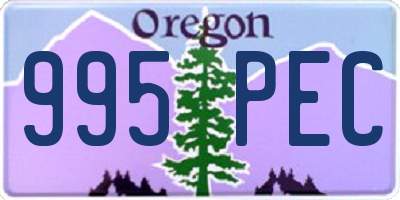 OR license plate 995PEC