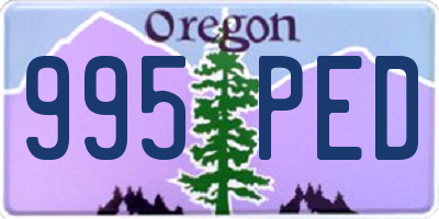 OR license plate 995PED