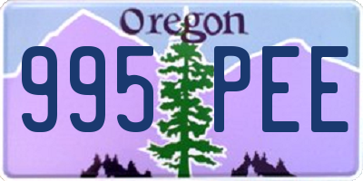 OR license plate 995PEE