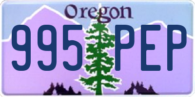 OR license plate 995PEP