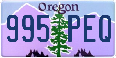 OR license plate 995PEQ