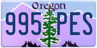 OR license plate 995PES