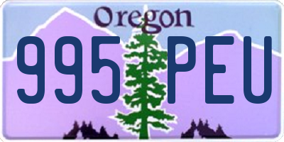 OR license plate 995PEU