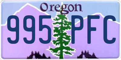 OR license plate 995PFC