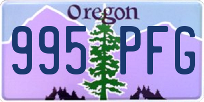 OR license plate 995PFG