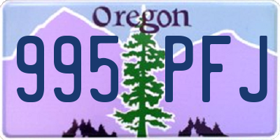 OR license plate 995PFJ