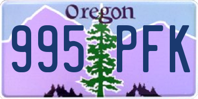 OR license plate 995PFK