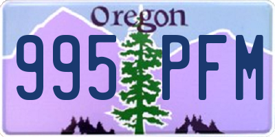OR license plate 995PFM