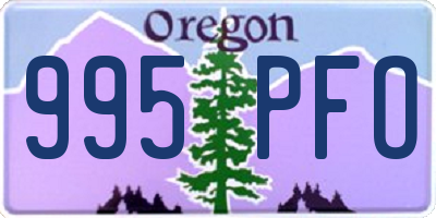 OR license plate 995PFO