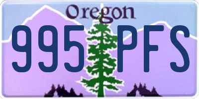 OR license plate 995PFS