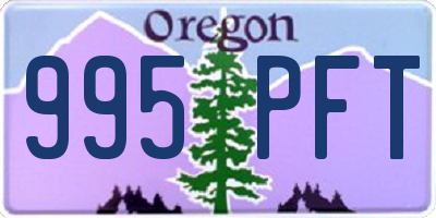 OR license plate 995PFT