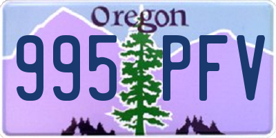 OR license plate 995PFV