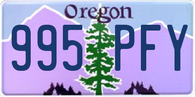 OR license plate 995PFY
