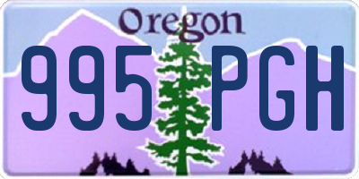 OR license plate 995PGH