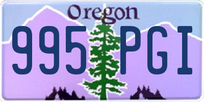 OR license plate 995PGI