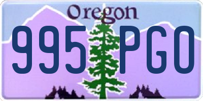 OR license plate 995PGO
